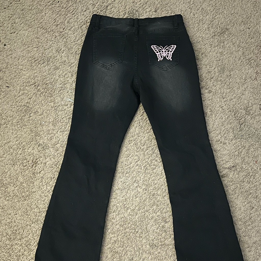 High Rise Butterfly Flare Jeans